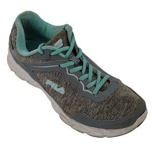FILA Windshift Womens Size 8 Gray Grey Blue Teal Aqua Running Shoes Casual